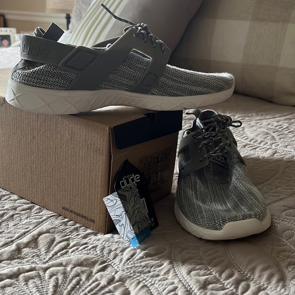 Euc Mens Hey Dude Axel Ly Stetch Grey | Color: Gray/White | Size: 9 | Lpaintet's Closet